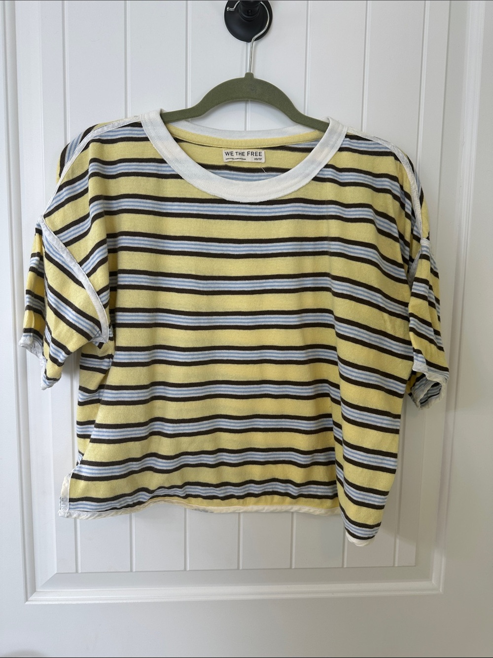 Free People We The Free Clean Rugby Tee in Yellow-XS - Picture 2 of 5